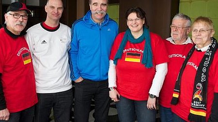 Marc Wilhelm als Fan bei der Handball-EM in Serbien