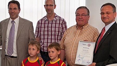 Projekt "Trainieren wie Jogis Jungs" erhält Auszeichnung ?Team mit Stern?