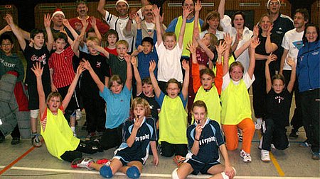 "Oh du fröhliche" ... Handballschar